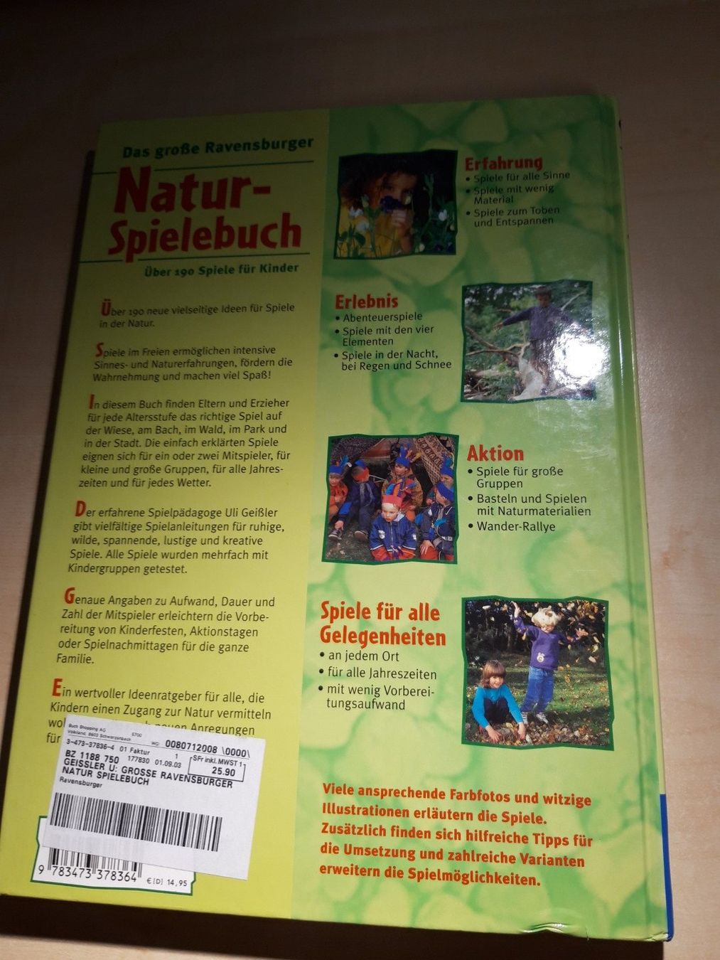 Bücher: Natur-Spielebuch von Ravensburgen – Gebraucht aus Egliswil von Cracky81 1