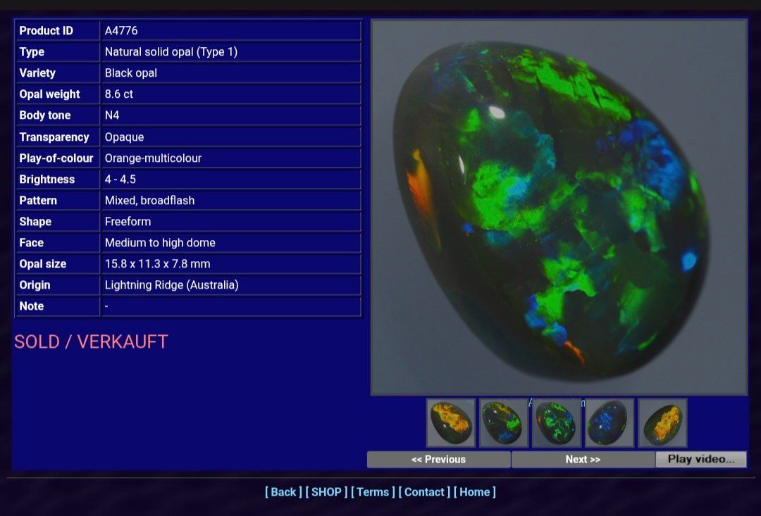Pietre preziose: Schwarzer Opal, 8.6 ct, Multicolor, Lightning Ridge, A4776 – Usato da Birmenstorf AG venduto da PGcraZy21 7