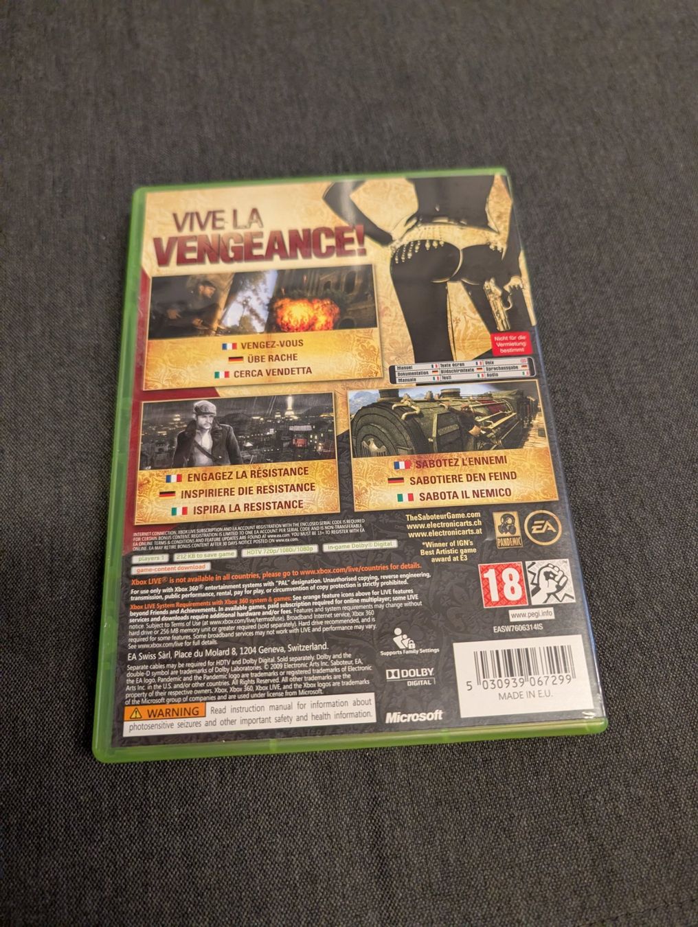 Giochi: The saboteur Microsoft Xbox 360 – Usato da Giubiasco venduto da Tici__nerd_Giubiasco 1