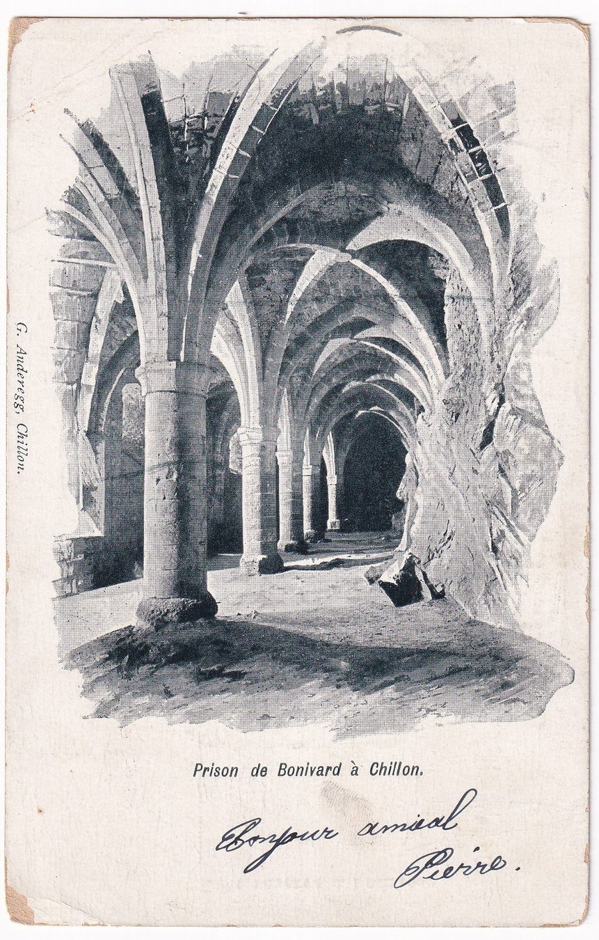 Ansichtskarten: Prison de Bonivard à Chillon 1902 – Gebraucht aus Cormoret von Pascalll2001