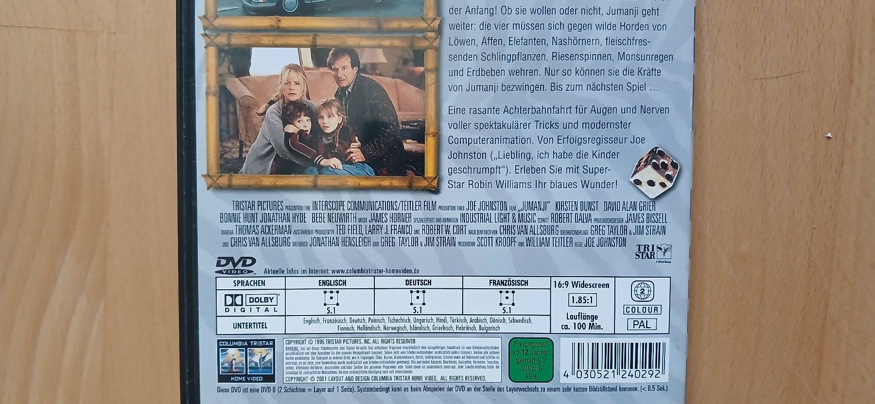 Tutti i DVDs: DVD JUMANJI – Usato da hinwil venduto da tho_j6kz 6