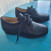 Halbschuh Damen mit Fussbett , Gr 37 schwarz zum Schnüren
