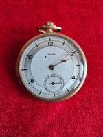 Montre de poche SWISKA plaqué or vintage avec petite seconde