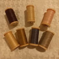 Lot de 7 bobines de fil Coats coton 