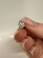 Silber Kettenanhänger Zirkonia Steinen 925 Stein Schmuck