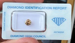 Diamant 1.05 ct Fancy Intense Yellowish Brown HRD Antwerpen