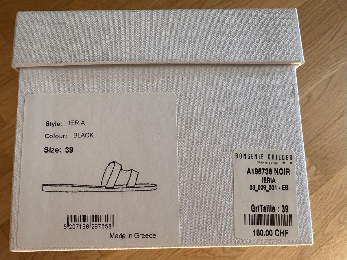 Damenschuhe: Damen Sandalen Leder schwarz, Gr. 39, – Neu und originalverpackt aus Aesch BL von Micimacko-4 6