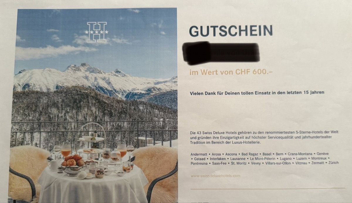 Buoni: Swiss Deluxe Hotels voucher CHF 600 – Nuovo (secondo la descrizione) da Sattel venduto da junee25