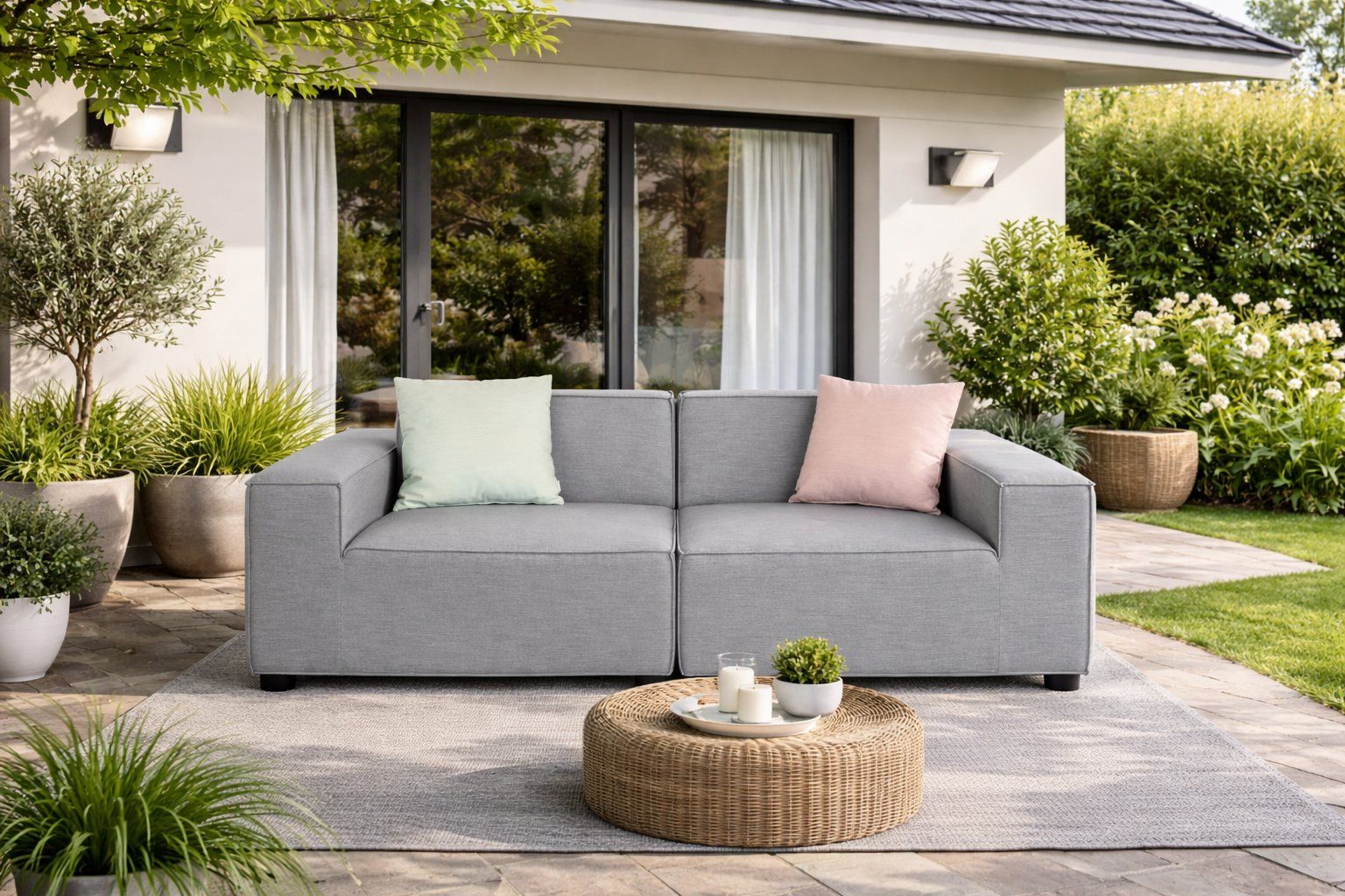 Divani: Modulo Sunbrella Lounge hellgrau Neu u Originalverpackt – Nuovo e nell'imballaggio originale da Fehraltorf venduto da gartenlounge_ch 1