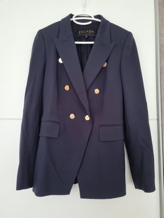 Edler ESCADA Blazer Gr. 38 Marineblau & Goldknöpfe