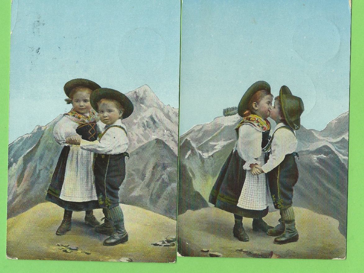 Cartes postales: 2 Antike Postkarten Kinder Trachtenpaar – D'occasion à Zürich par t24_de