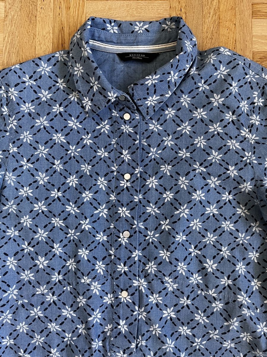 Max Mara Vestiti: Weekend MaxMara Kleid blau Blumenmuster Gr. 38 – Usato da Zürich venduto da Kleanthy 5