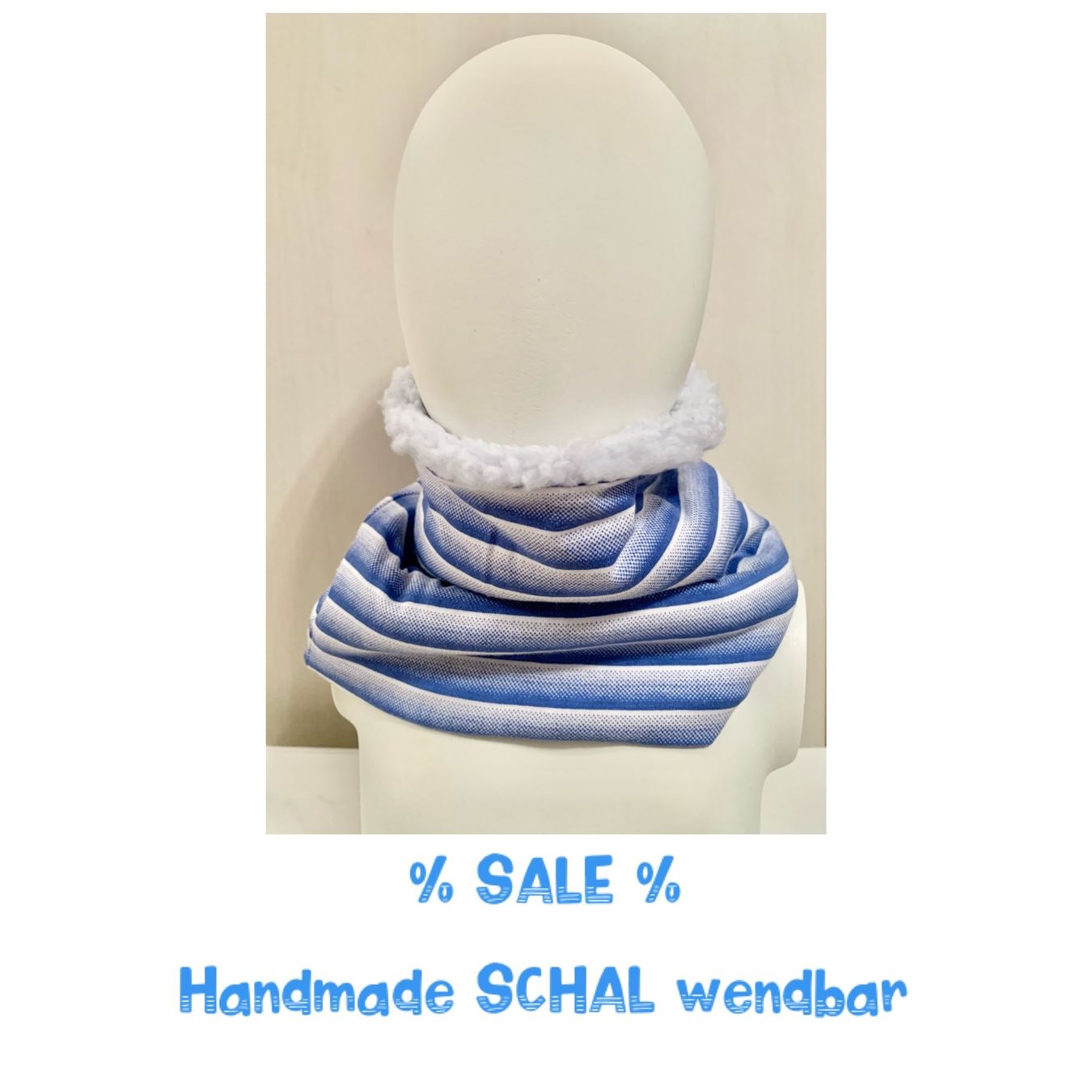 Altro abbigliamento per bambino: HANDMADE Schlauchschal weiss-blau wendbar – Nuovo e nell'imballaggio originale da Emmenbrücke venduto da swissmade-miracles