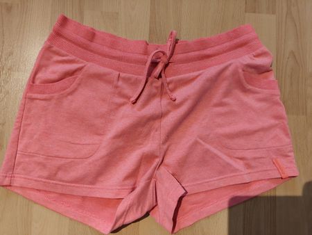 Damen Shorts pink Baumwolle mit Kordelzug Grösse M