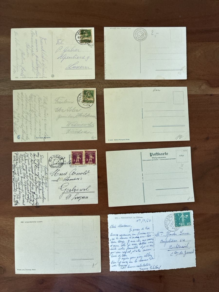 Cartoline postali: 15 Ansichtskarten Schweiz Überraschungs Paket 100 – Usato da Oftringen venduto da Cla.vD.74 3
