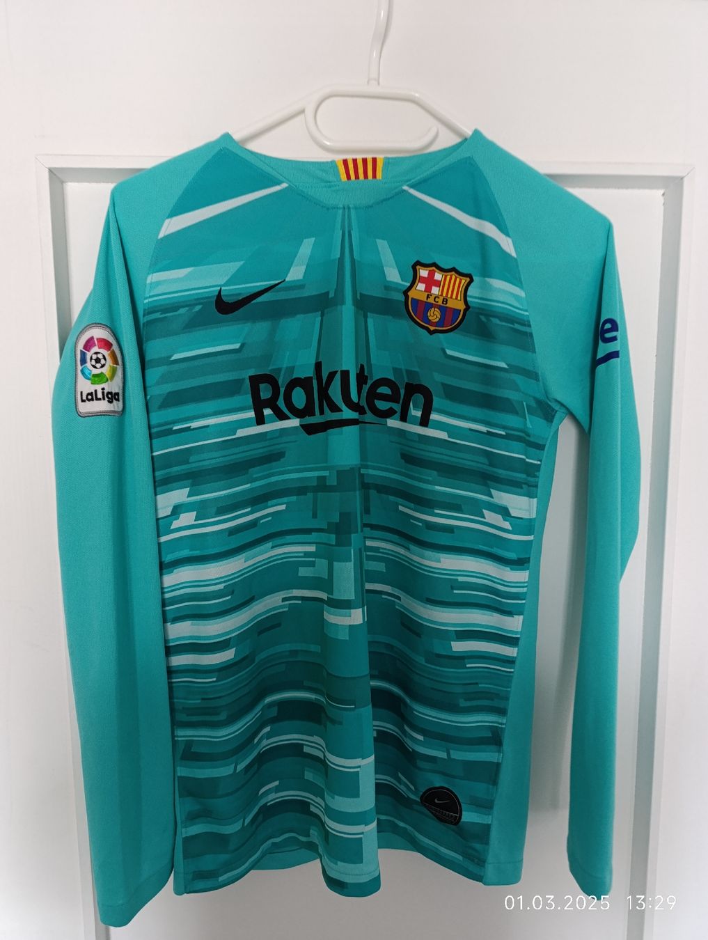 FC Barcelona Torwart Trikot Ter Stegen Grösse 158-170cm (Usato) a