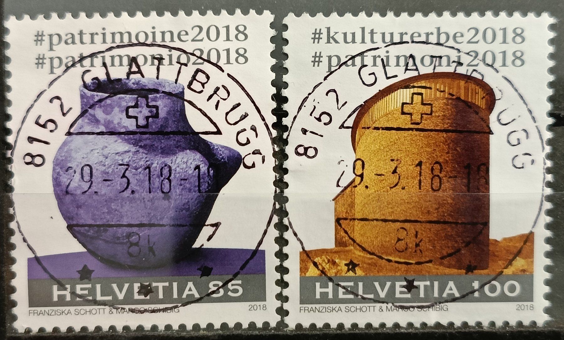 Tutti i francobolli: 2018 Kulturerbe Vollstempel – Usato da Dübendorf venduto da goeggi79