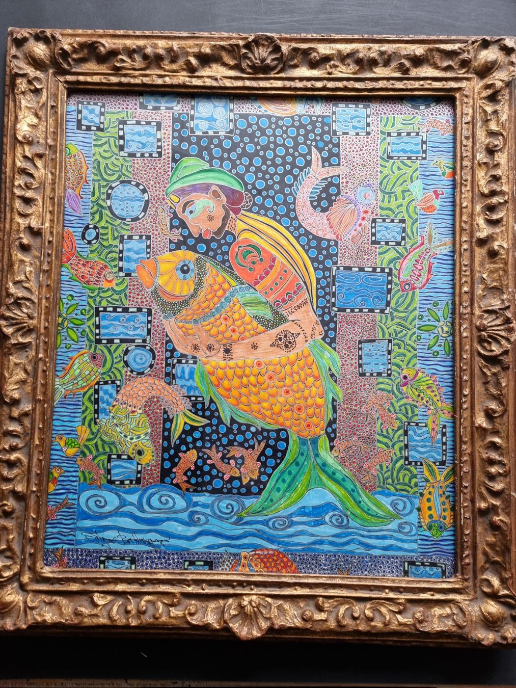 Dipinti: EDGAR BALTENSPERGER ORIG. MISCHTECHNIK SIGNIERT MIT RAHMEN – Usato da Gersau venduto da kunst-online 2