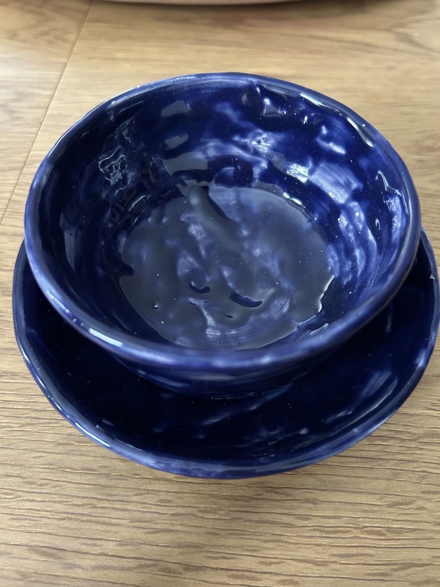 Teller: Unique Indigo Glazed Ceramic small Bowl Set - Modern Desig – Gebraucht aus Genève von Noemie.wrmsi