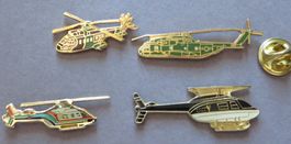 PIN, 4 PINS THEMA HELIKOPTER