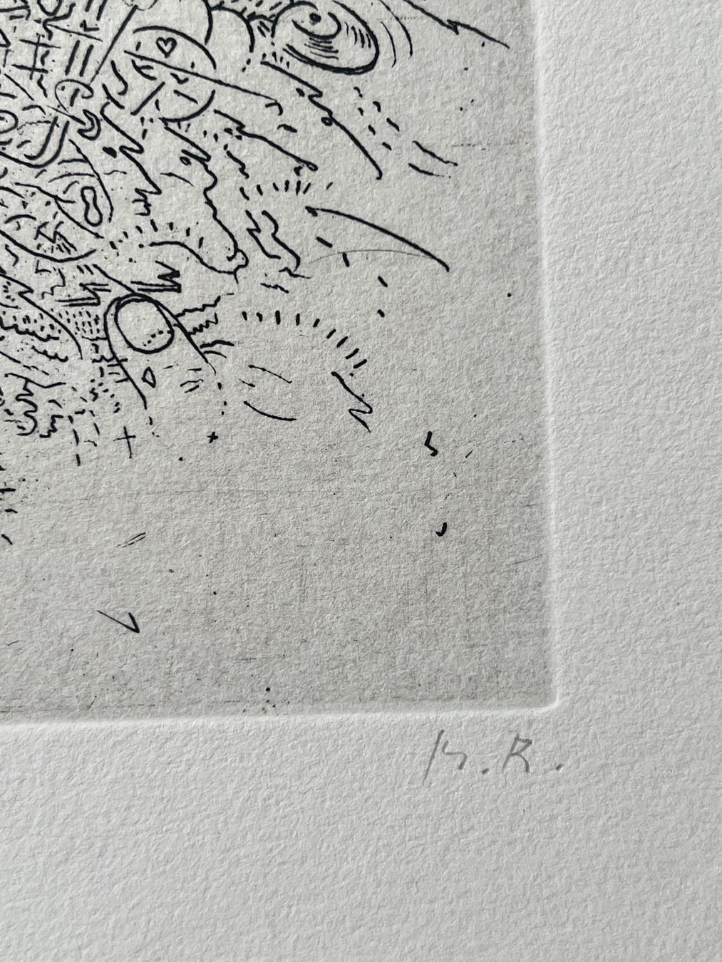 Dipinti: Markus Raetz Original- Radierung Gnuusch 1971 signiert – Usato da Adliswil venduto da bilderboerse-zuerich 2