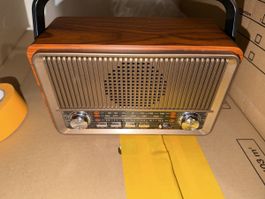 Retro Radio Holzoptik tragbar wie neu
