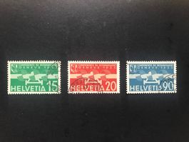 1932, Flugpost Gedenkausgabe F16 - F18. Mit Abarten