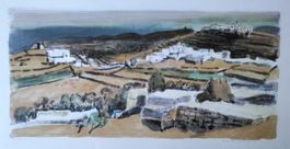 Henri Schmid Süd. Landschaft Lithographie num. und sign.