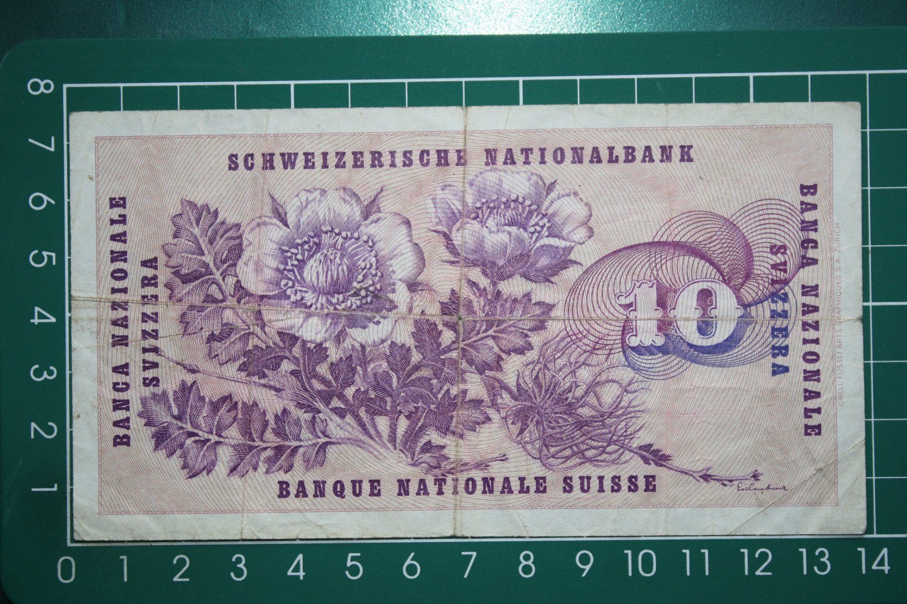 Banconote: gottfried keller banknote 10 franken 1970 – Usato da Laupen BE venduto da Gufi57 1