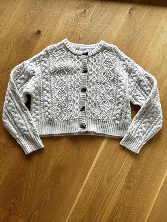Strickjacke mit Zopfmuster Grösse L