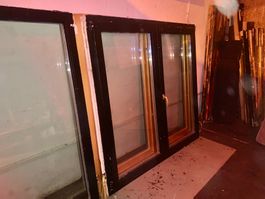 4x Fenster-Scheiben (je2 ZweiflügligDrehKipp/Voll~180x160cm)