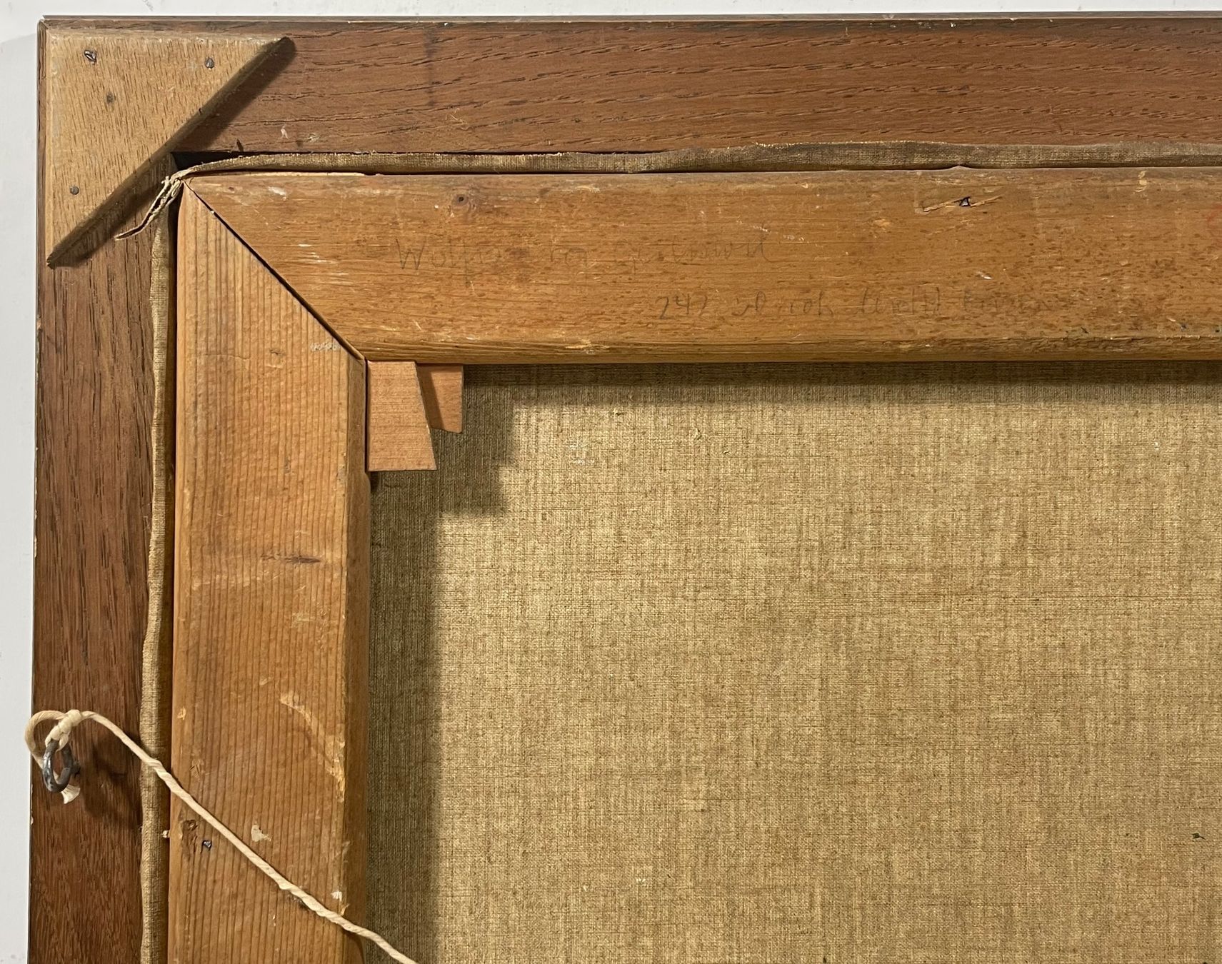 Gemälde: Bauernhaus Anblick mit Top Malerei Monogrammiert – Gebraucht aus Root von  6