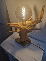 Tischlampe Holz Treibholz Unikat neuwertig