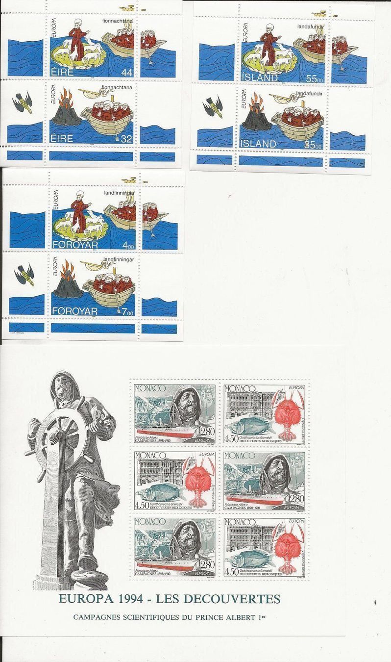 Tous les timbres: Europa Tous les pays 1994 ** – Neuf (Voir description) à Sion par PierreP01 6