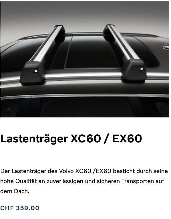 Dachträger: Lastenträger XC60 / EX60 VOLVO – Gebraucht aus Ebikon von Bubich