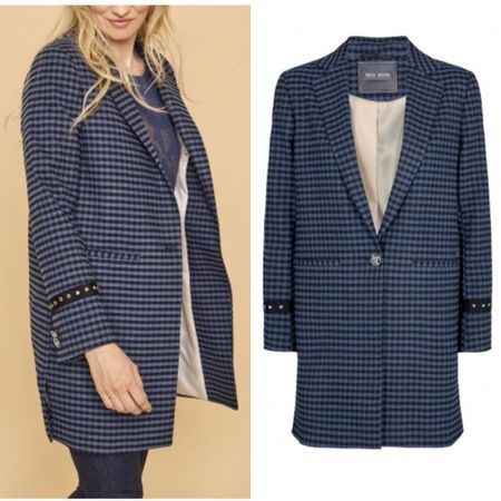 Mos Mosh Longblazer blau kariert Gr. 36
