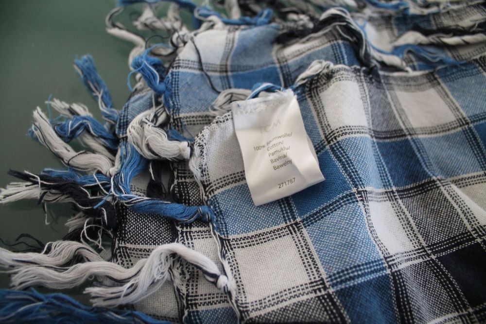 ZHENGCI Unisex Schal - Gestreifter Baumwollschal 180cm Lässig Modisch