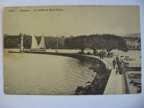 Cartoline postali: AK  Genève - La Jetée et Mont Blanc – Usato da Gundetswil venduto da Egro01