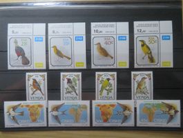 Vögel Südafrika Mi 800-03**, Venda 103-06**, Ciskei Mi 61-64