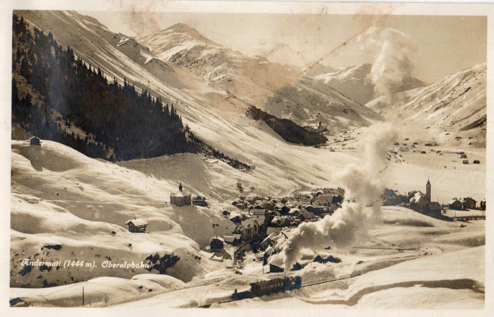 Ansichtskarten: Andermatt - Oberalpbahn – Gebraucht aus Melano von pisonsdro
