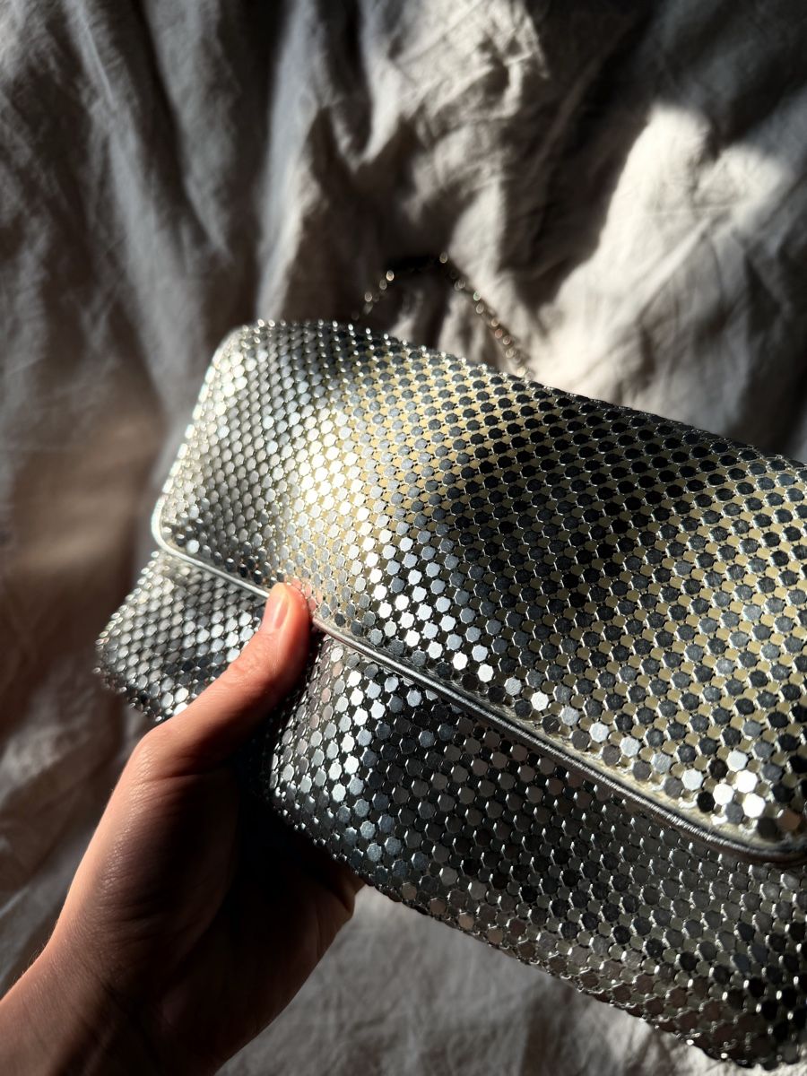 Taschen für Damen: Silver Metallic Mesh Clutch Bag – Neu (gemäss Beschreibung) aus Zürich von BettinaMarie2308 1