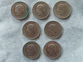 Lot de pièces 5 centimes Suisse