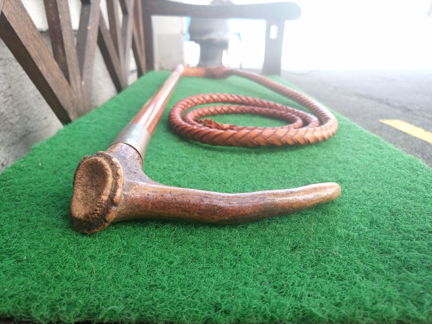 Sonstiges Tierzubehör: Lederpeitsche mit Horn-Griff und Holz - Peitsche – Gebraucht aus Reiden von Zofi-Brocki 1
