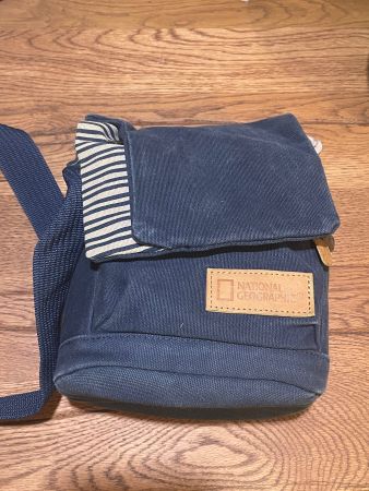 National Geographic Kameratasche blau mit Leder
