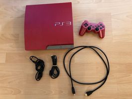 PS3 Konsole Slim - Scarlet Red Edition