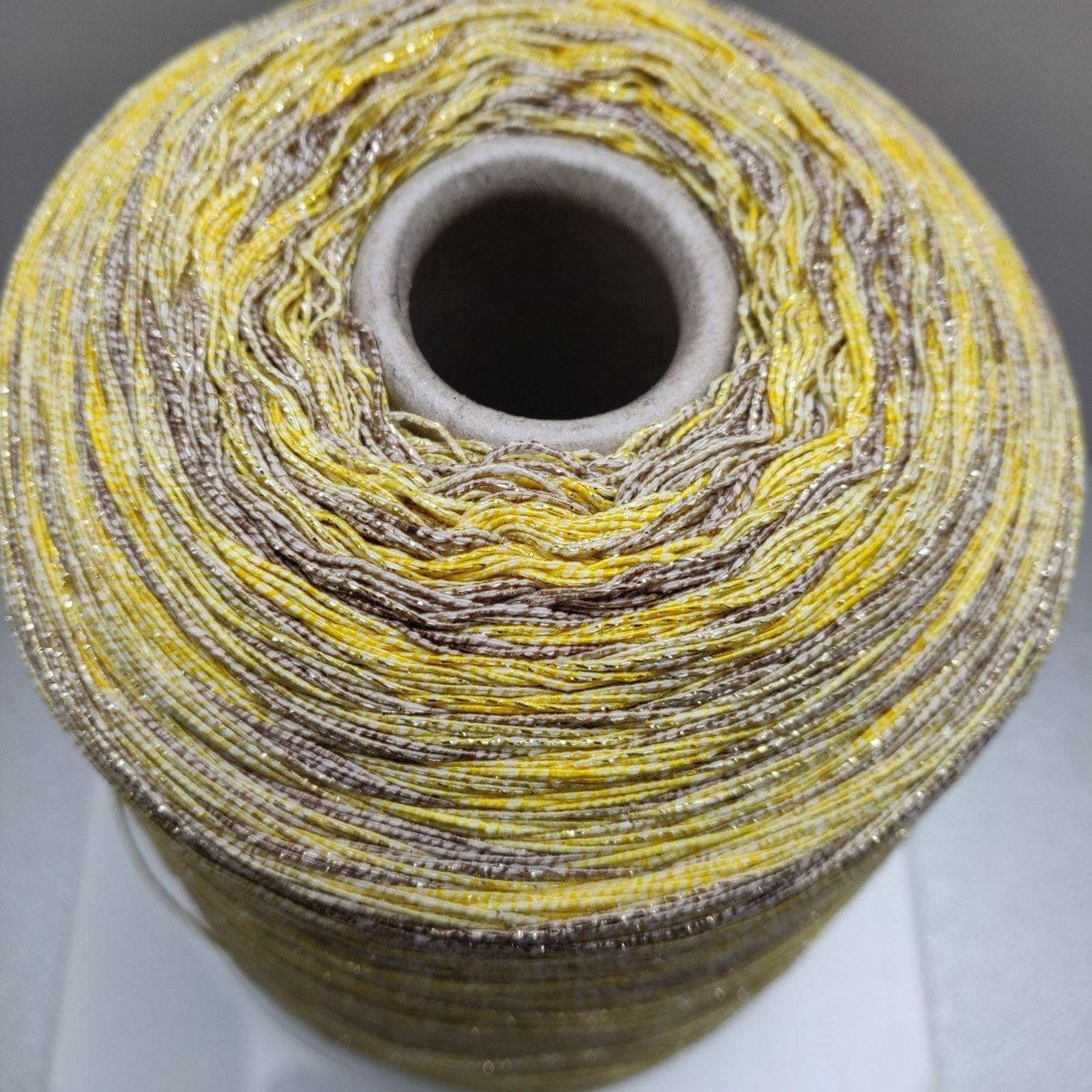 Lana: Baumwolle Seide mit Lurex 690g gelb beige Gradient – Nuovo (secondo la descrizione) da Lufingen venduto da Voyager7 5