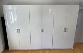 Hochwertige Multifunktionsschränke /Weiss Hochglanz/3 Stück