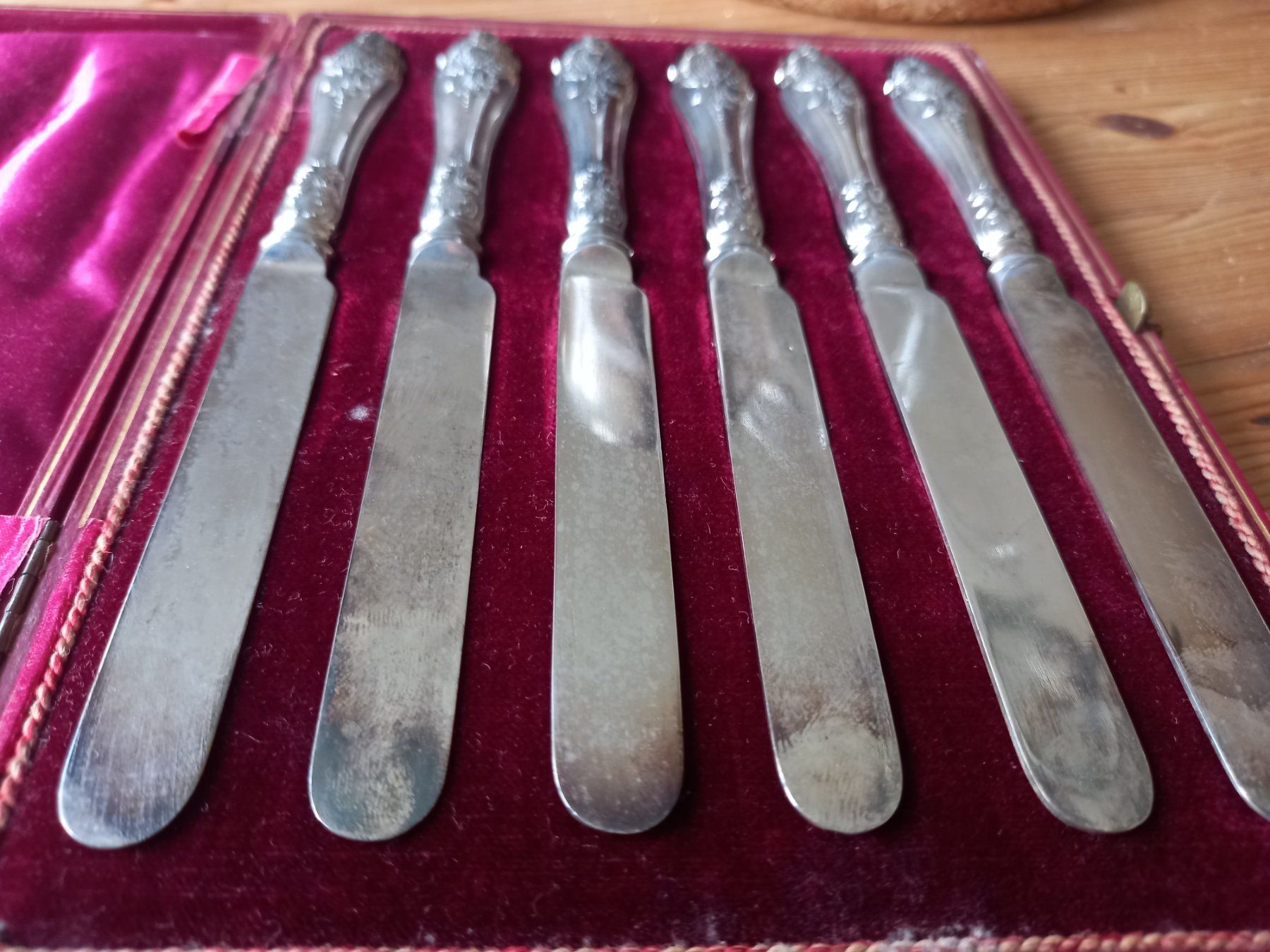 Besteck: 925 SILBER SHEFFIELD OBSTMESSER SET ANTIK – Gebraucht aus Bern von  2