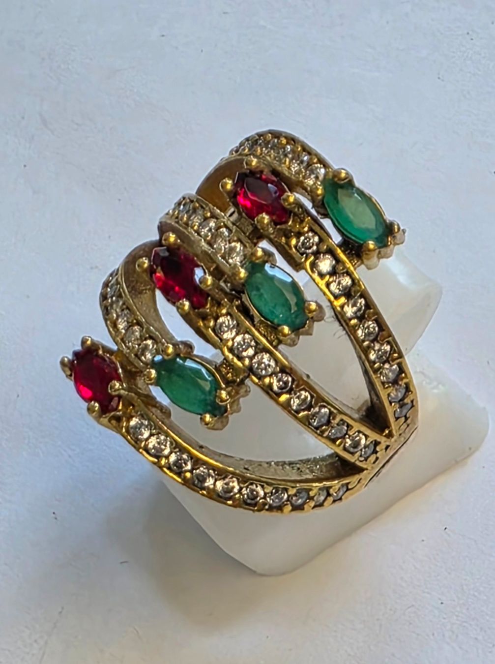Ringe: Ring mit Granat und Smaragd Steinen 56 – Neu (gemäss Beschreibung) aus Zürich von benedikt12 5