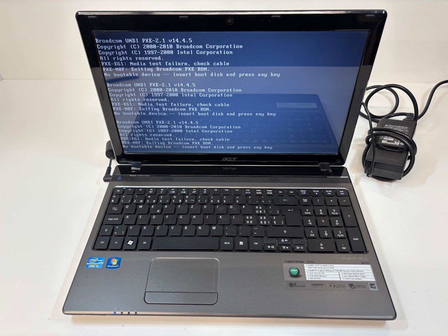 Acer Notebook: Notebook 15.6" Acer Aspire 5750, Intel Core i5, DEFEKT – Difettoso da Lachen SZ venduto da alcom-electronics